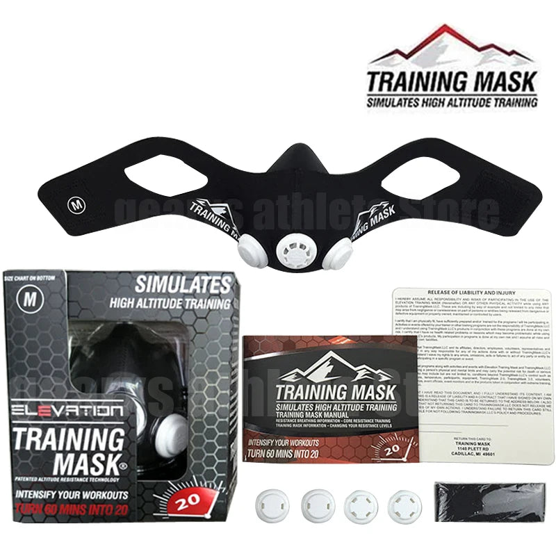 Sport mask Elevation Training Mask Workout Running Resistance  Fitness Cardio High-pressure Breathing Fitness Training mask 3.0