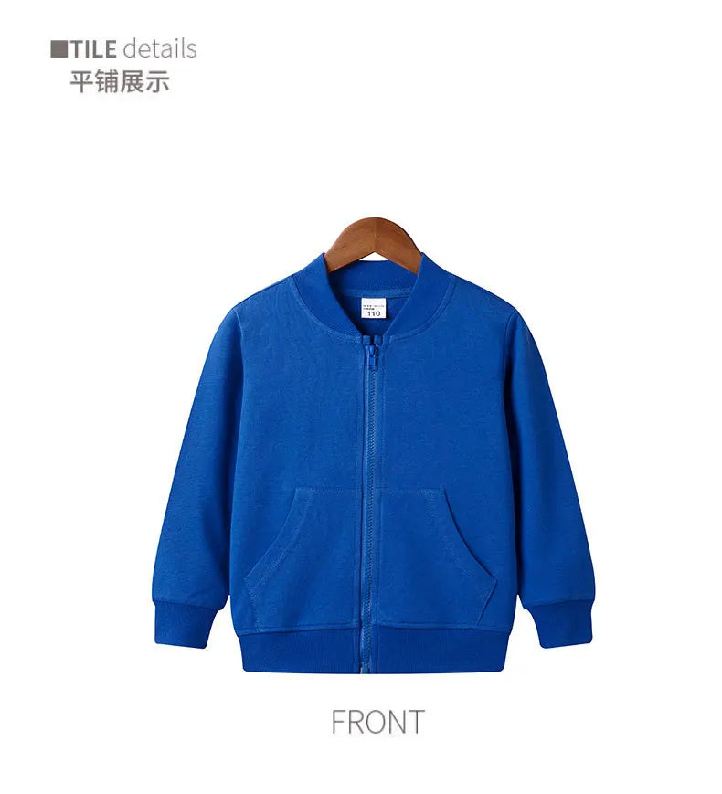 Kids Zipper Hoodies 2-12Years Old Young Children' Sweatshirt Boys & Girls Clothing Outdoor Sportswear Cotton Coat Jacket Selling