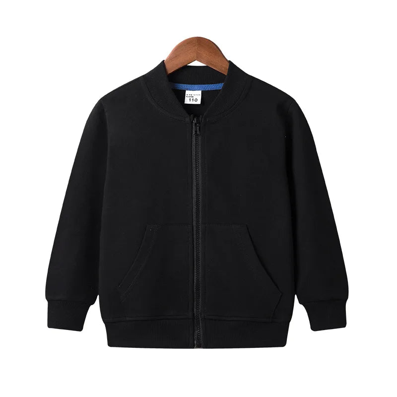 Kids Zipper Hoodies 2-12Years Old Young Children' Sweatshirt Boys & Girls Clothing Outdoor Sportswear Cotton Coat Jacket Selling