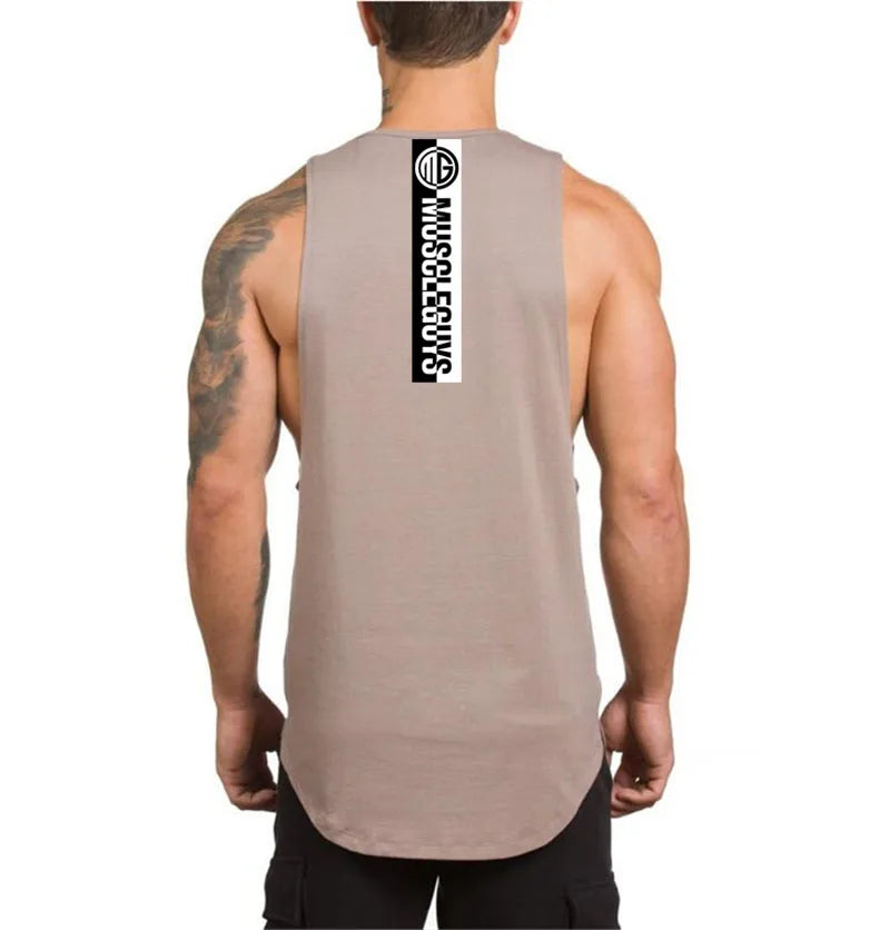 Brand NO PAIN NO GAIN clothes bodybuilding stringer gyms tank top men fitness muscle singlet cotton sleeveless shirt muscle vest