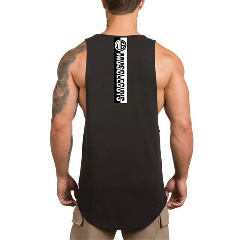 Brand NO PAIN NO GAIN clothes bodybuilding stringer gyms tank top men fitness muscle singlet cotton sleeveless shirt muscle vest