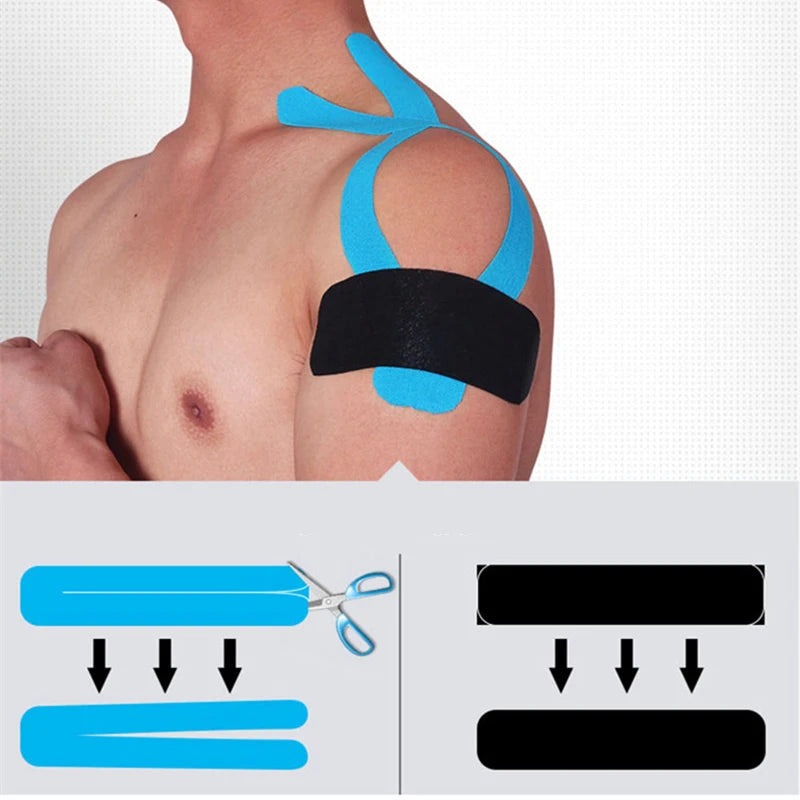 Kinesiology Tape  Athletic Tape Sport Recovery Tape Strapping Gym Fitness Tennis Muscle Pain Relief Running Knee Muscle Protecto