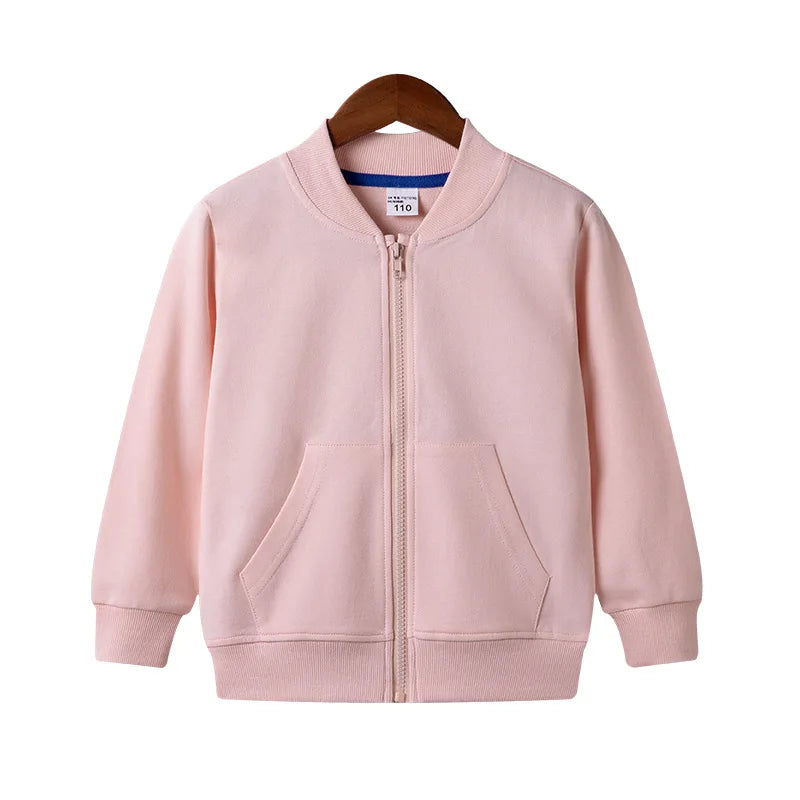 Kids Zipper Hoodies 2-12Years Old Young Children' Sweatshirt Boys & Girls Clothing Outdoor Sportswear Cotton Coat Jacket Selling