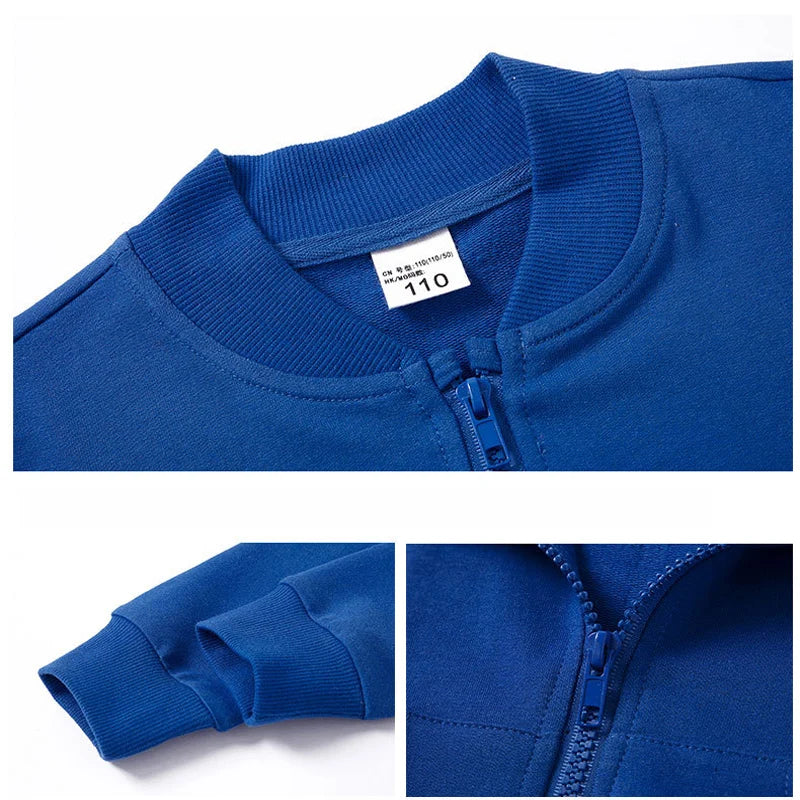 Kids Zipper Hoodies 2-12Years Old Young Children' Sweatshirt Boys & Girls Clothing Outdoor Sportswear Cotton Coat Jacket Selling