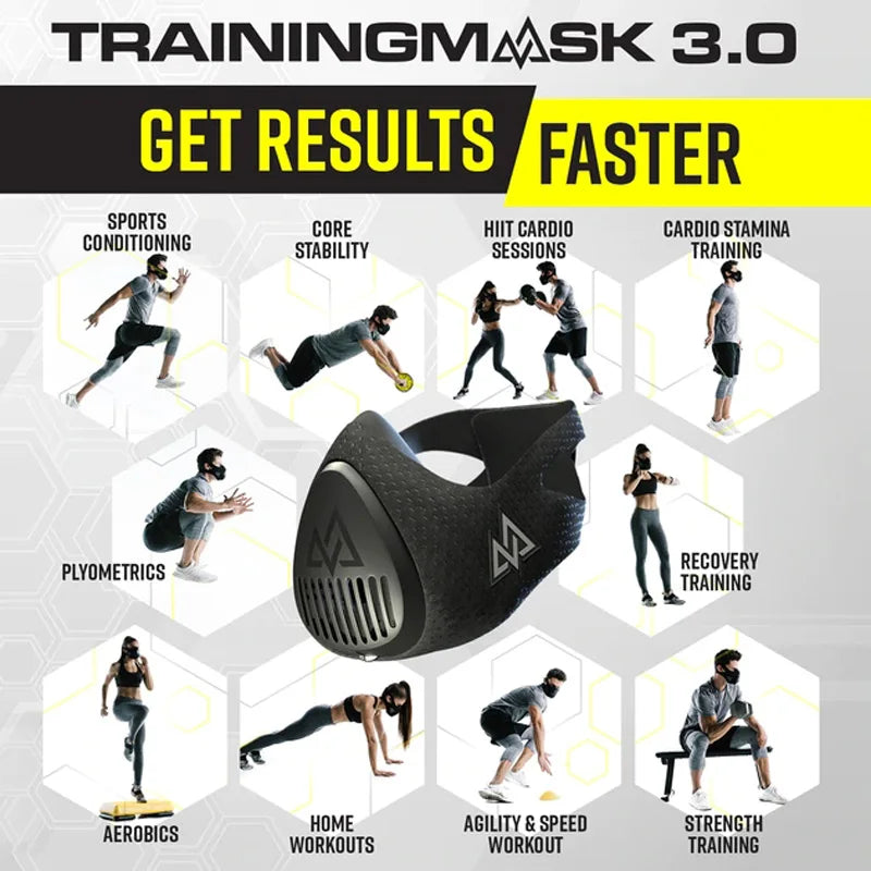 Sport mask Elevation Training Mask Workout Running Resistance  Fitness Cardio High-pressure Breathing Fitness Training mask 3.0