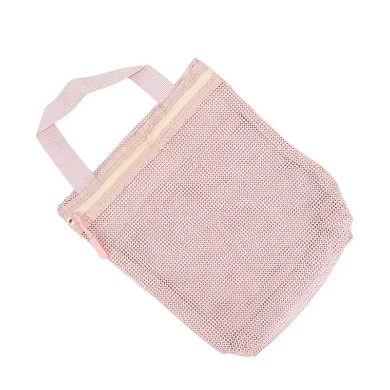Simple Zipper Toiletry Bag Mesh hand-held Makeup Bags Women Bath Fitness Travel Portable Breathable Hang Storage Bag