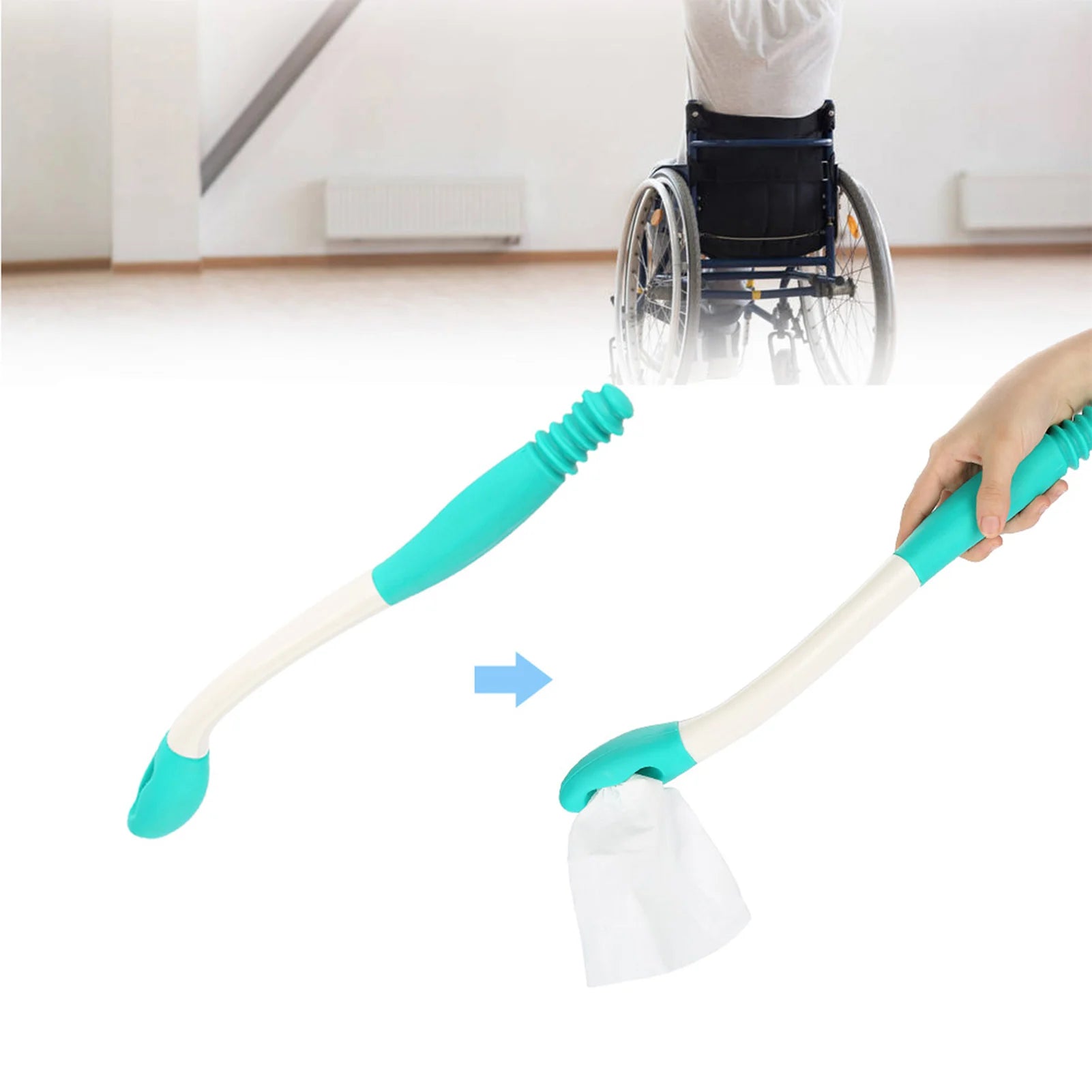 Long Handle Reach Comfort Bottom Self Wiper Holder Toilet Paper Tissue Grip Self Wipe Aid Helper Bottom Wiper Long Handle Wiper