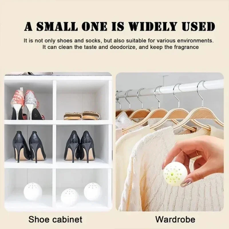24/3Pcs Deodorizer Balls Sneaker Perfume Balls for Shoe Gym Bag Locker and Cars Deodorizer Neutralizing Odor Shoe Freshener Ball