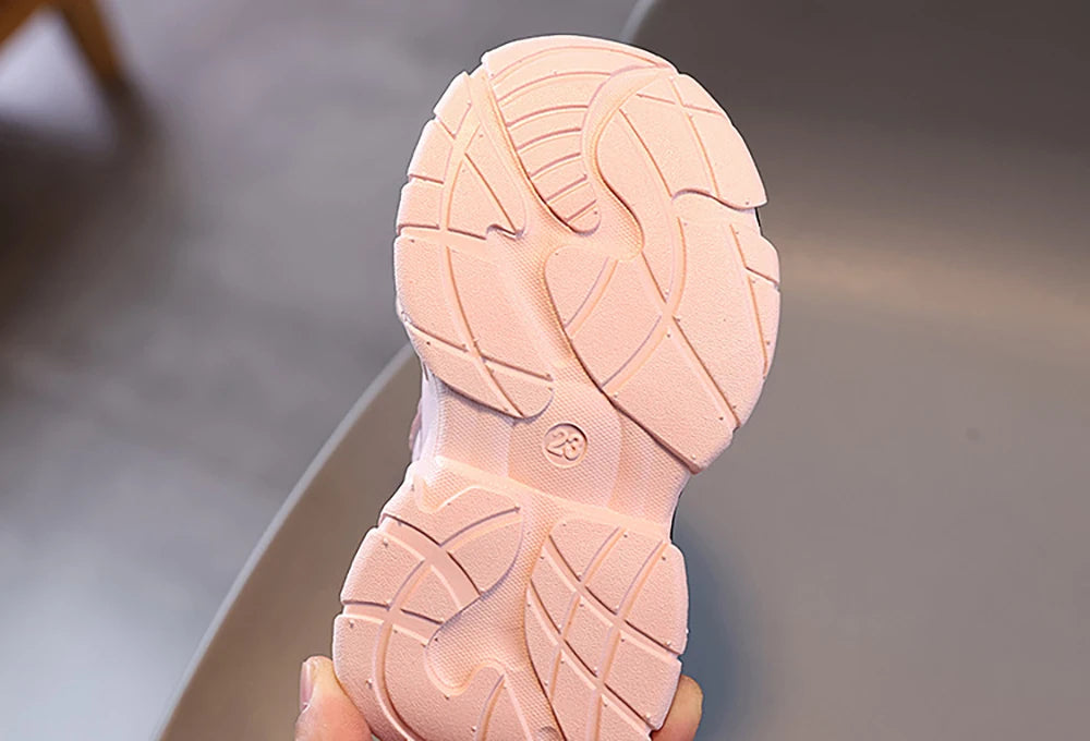 Spring Sport Shoes For Children PU Leather Waterproof Kid's Sneakers Ergonomics Soft-soled Boy's Girl's Running Shoes