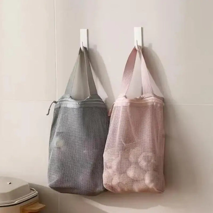 Simple Zipper Toiletry Bag Mesh hand-held Makeup Bags Women Bath Fitness Travel Portable Breathable Hang Storage Bag