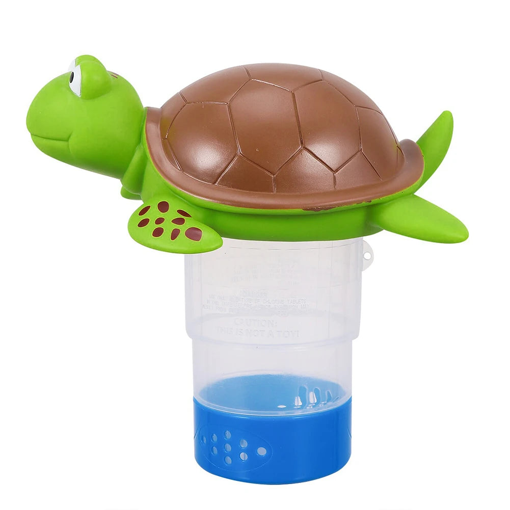 Pool Chlorine Floater Floating Chlorine Dispenser Turtle Shape Chlorine Tablet Floater Pool Chlorinator Floater for Pool Hot Tub