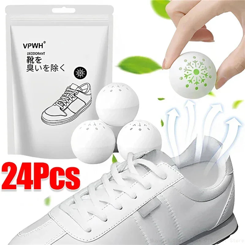 24/3Pcs Deodorizer Balls Sneaker Perfume Balls for Shoe Gym Bag Locker and Cars Deodorizer Neutralizing Odor Shoe Freshener Ball