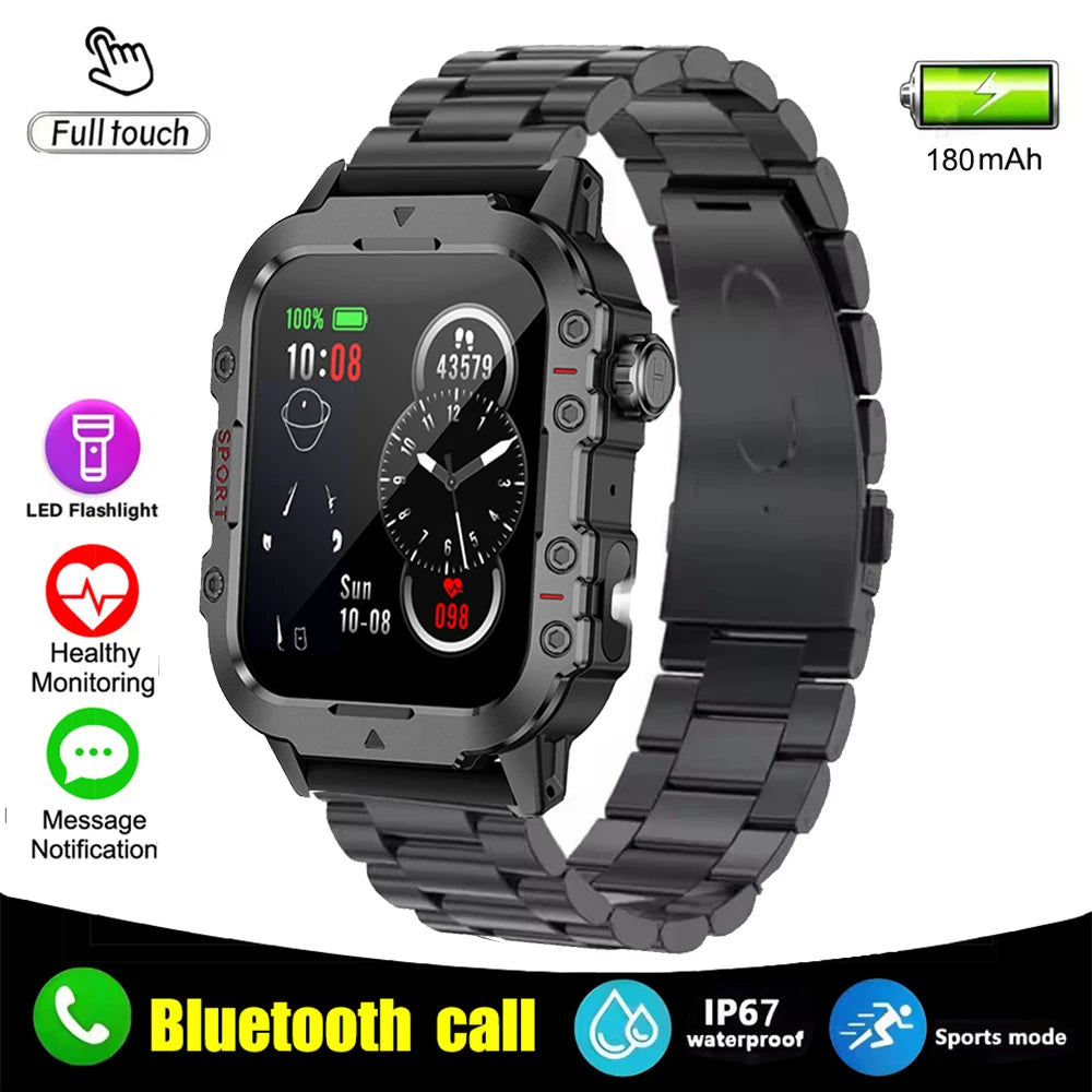 2025 New for Xiaomi Military Smart Watch Men IP67 3ATM Outdoor Sports Fitness Tracker Health Monitor 1.44Inch BT Call Smartwatch