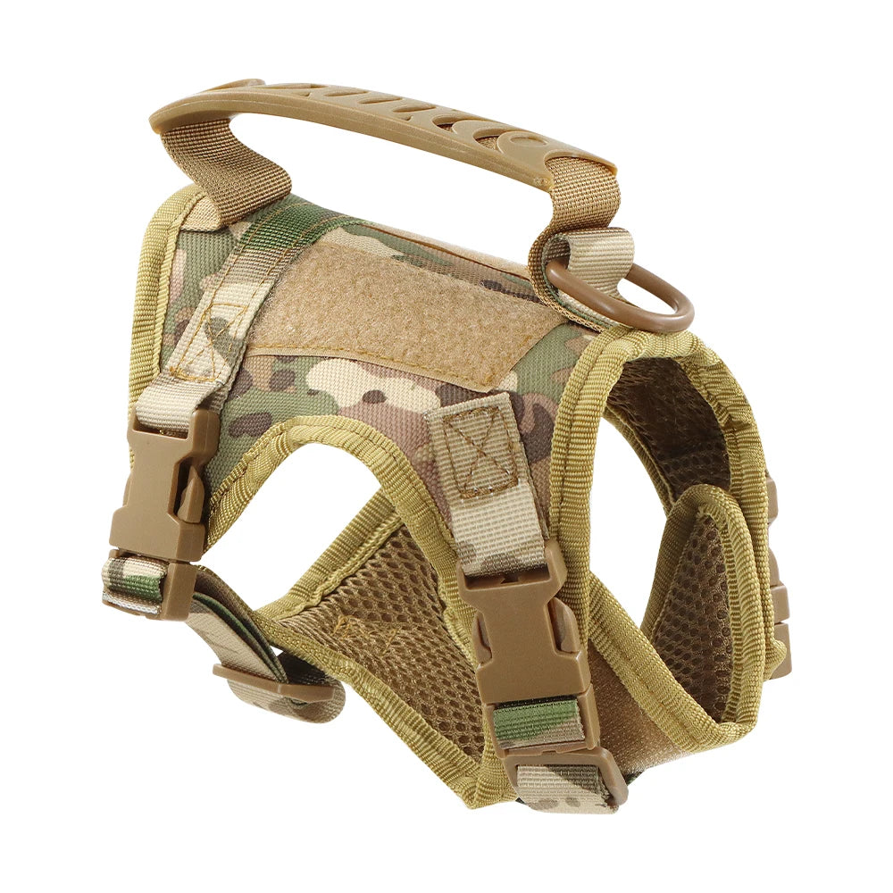 Tactical Cat Harness Adjustable Puppy Vest For Military Small Dogs Harnesses withControl Handle Walking Training Cat Accessories