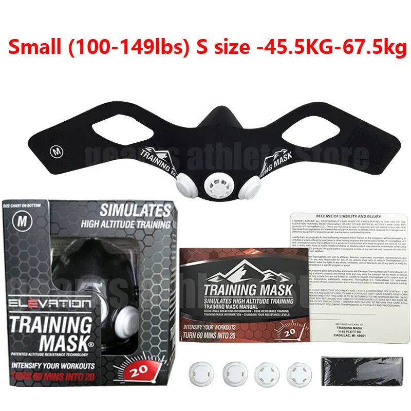 Sport mask Elevation Training Mask Workout Running Resistance  Fitness Cardio High-pressure Breathing Fitness Training mask 3.0