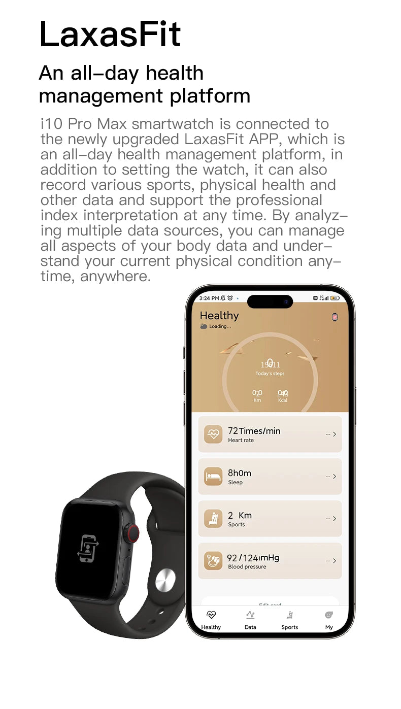 I10 Pro Max Smart Watch Sport Fitness Tracker Custom Dial Smartwatch Men Women Gift Wearable Android