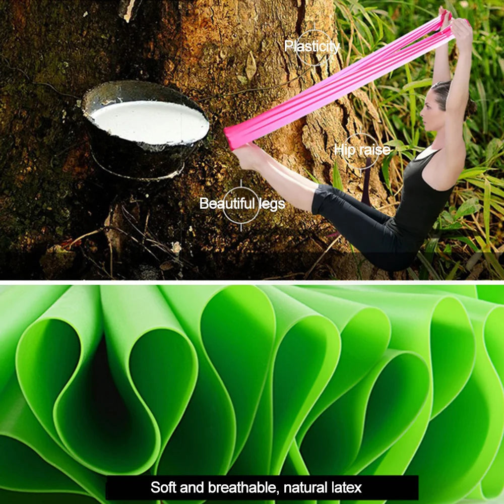 5/1Pcs Yoga Sport Resistance Bands Pilates Training Fitness Exercise Home Gym Elastic Band Natural Rubber Latex Yoga Accessories