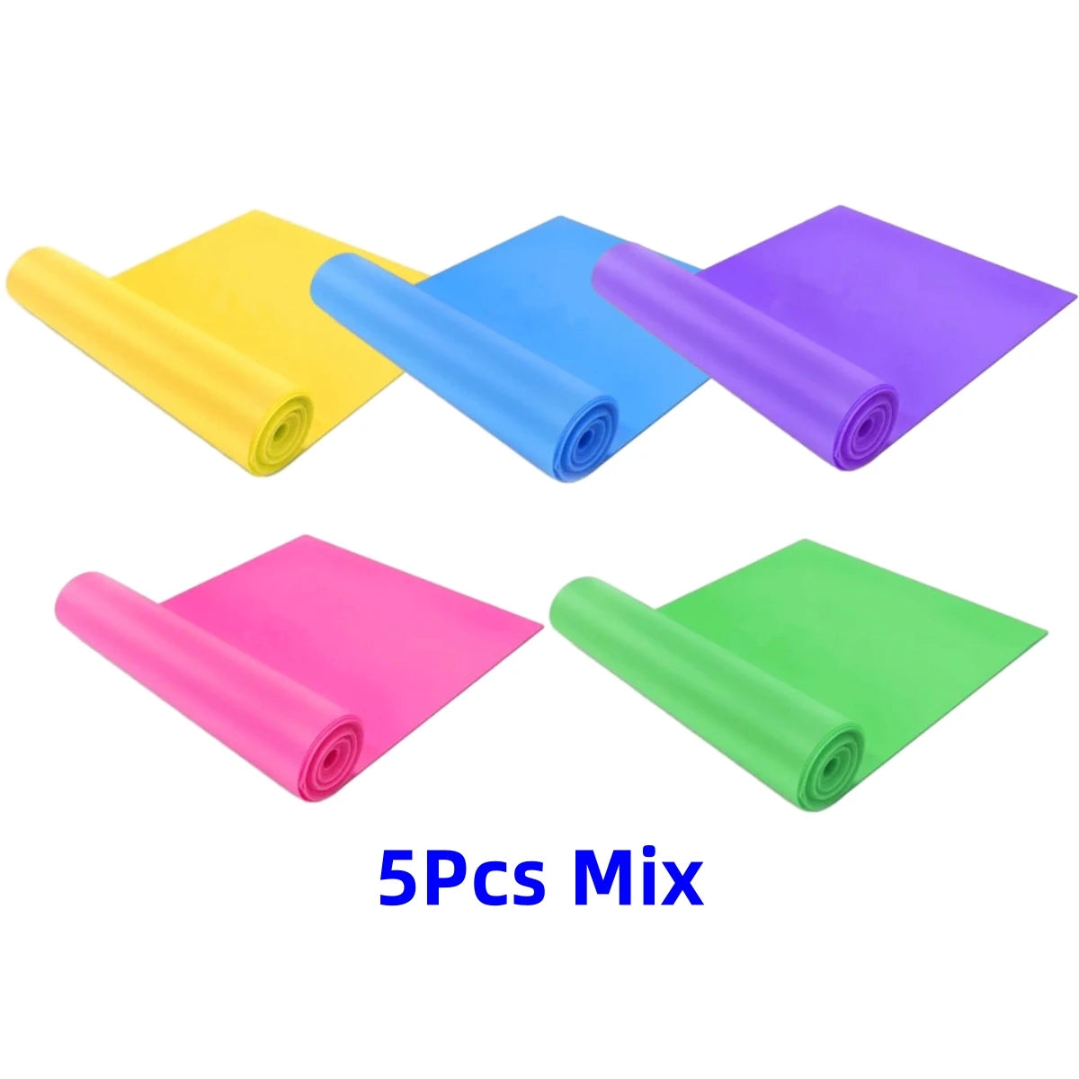 5/1Pcs Yoga Sport Resistance Bands Pilates Training Fitness Exercise Home Gym Elastic Band Natural Rubber Latex Yoga Accessories